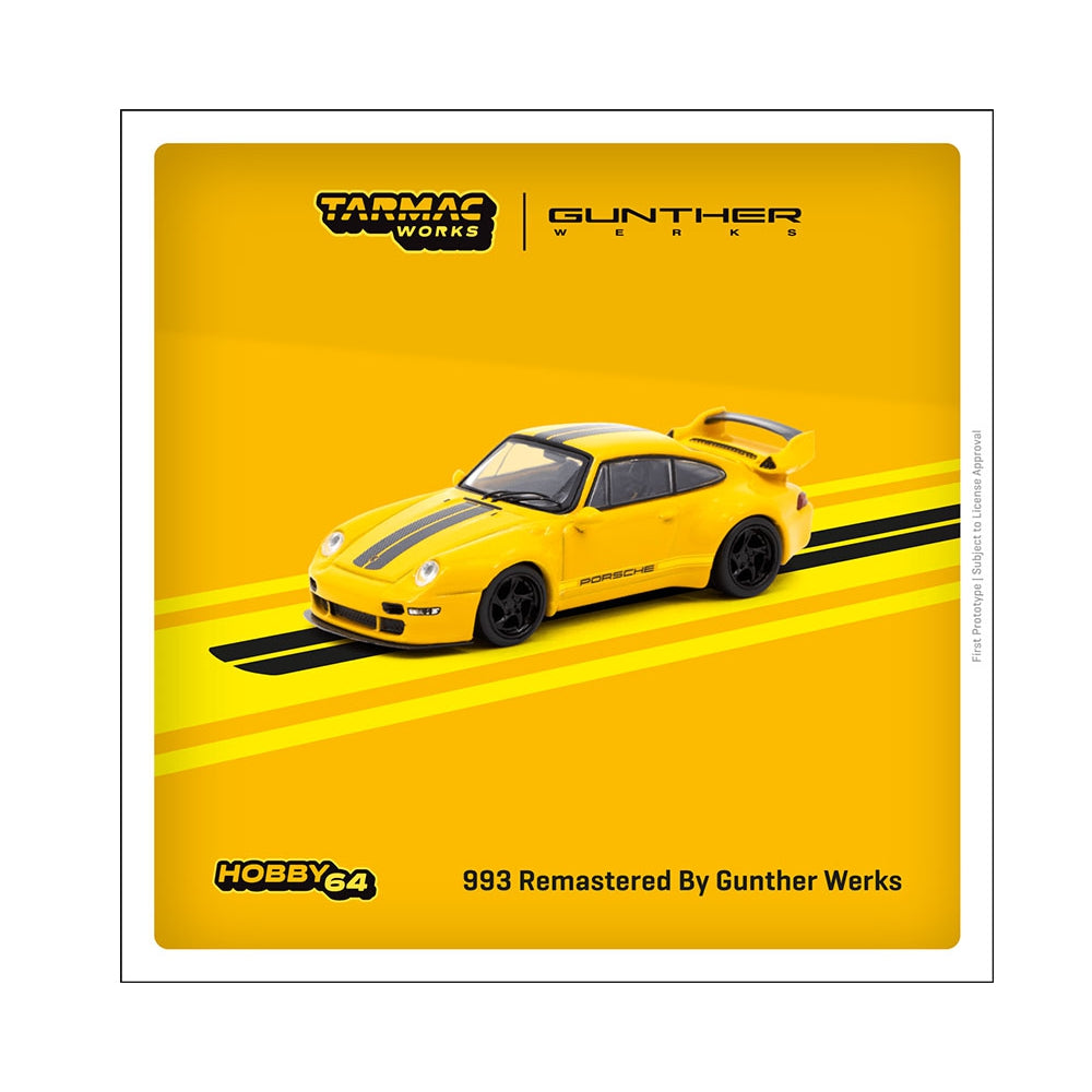 Tarmac Works 1:64 Porsche 993 Remastered By Gunther Werks (Yellow)