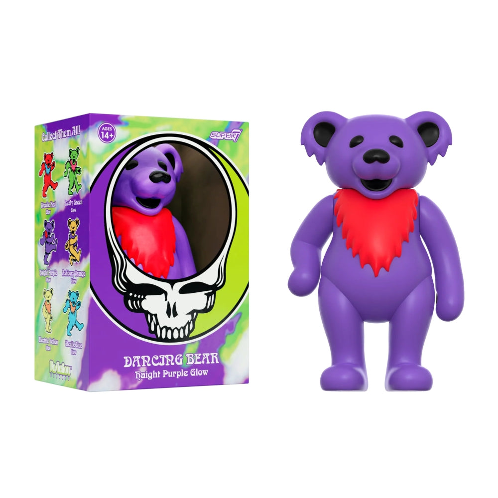 Grateful Dead Reaction Figure Dancing Bear Glow Haight Purple