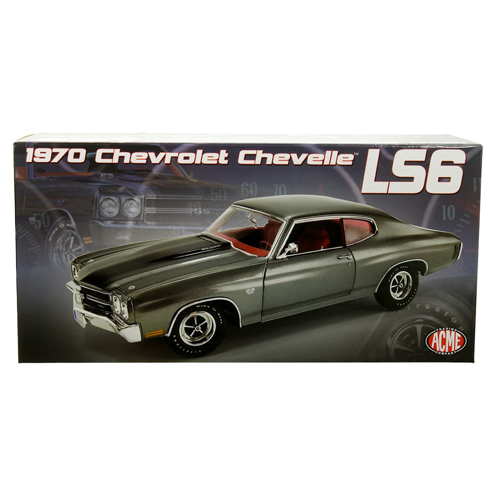 ACME 1:18 1970 Chevrolet Chevelle SS LS6 – Grey with Black Stripes