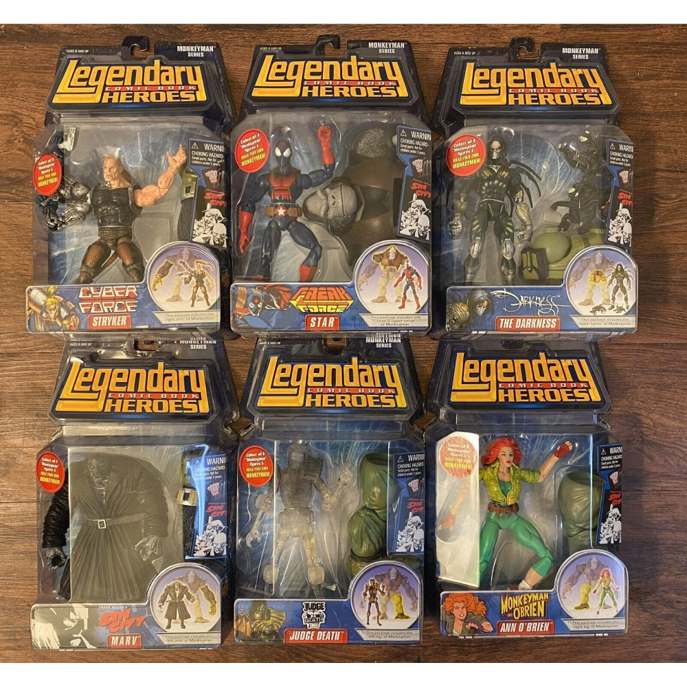Legendary Heroes SERIES 2 Set STAR The Darkness Judge Death MONKEYMAN BAF MOC