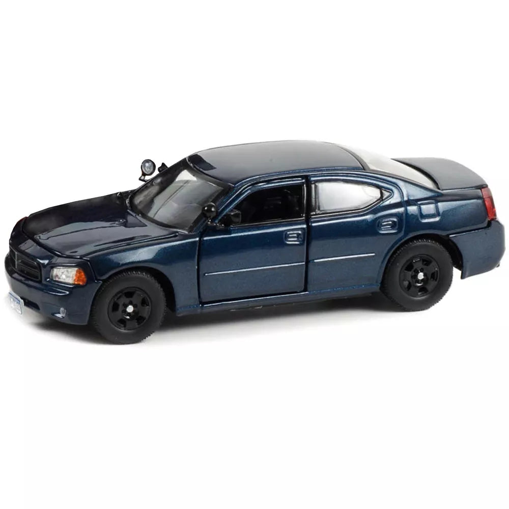 Greenlight 2006 Dodge Charger Police Midnight Blue Pearlcoat "Castle" (2009-2016) TV Series 1/43 Diecast Model Car