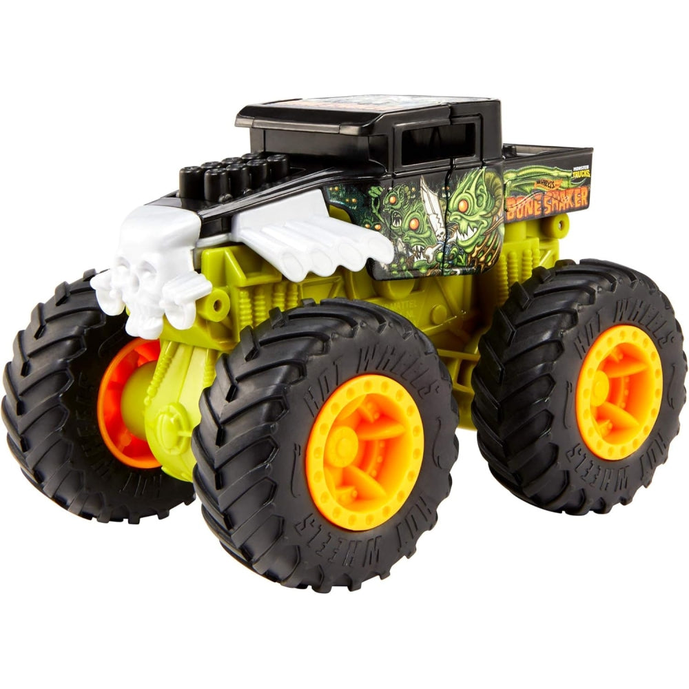 Hot Wheels Monster Trucks Bash-Ups 1:43 Scale Assorted Monster Truck Set — Push-And-Crash Action Toy Vehicles