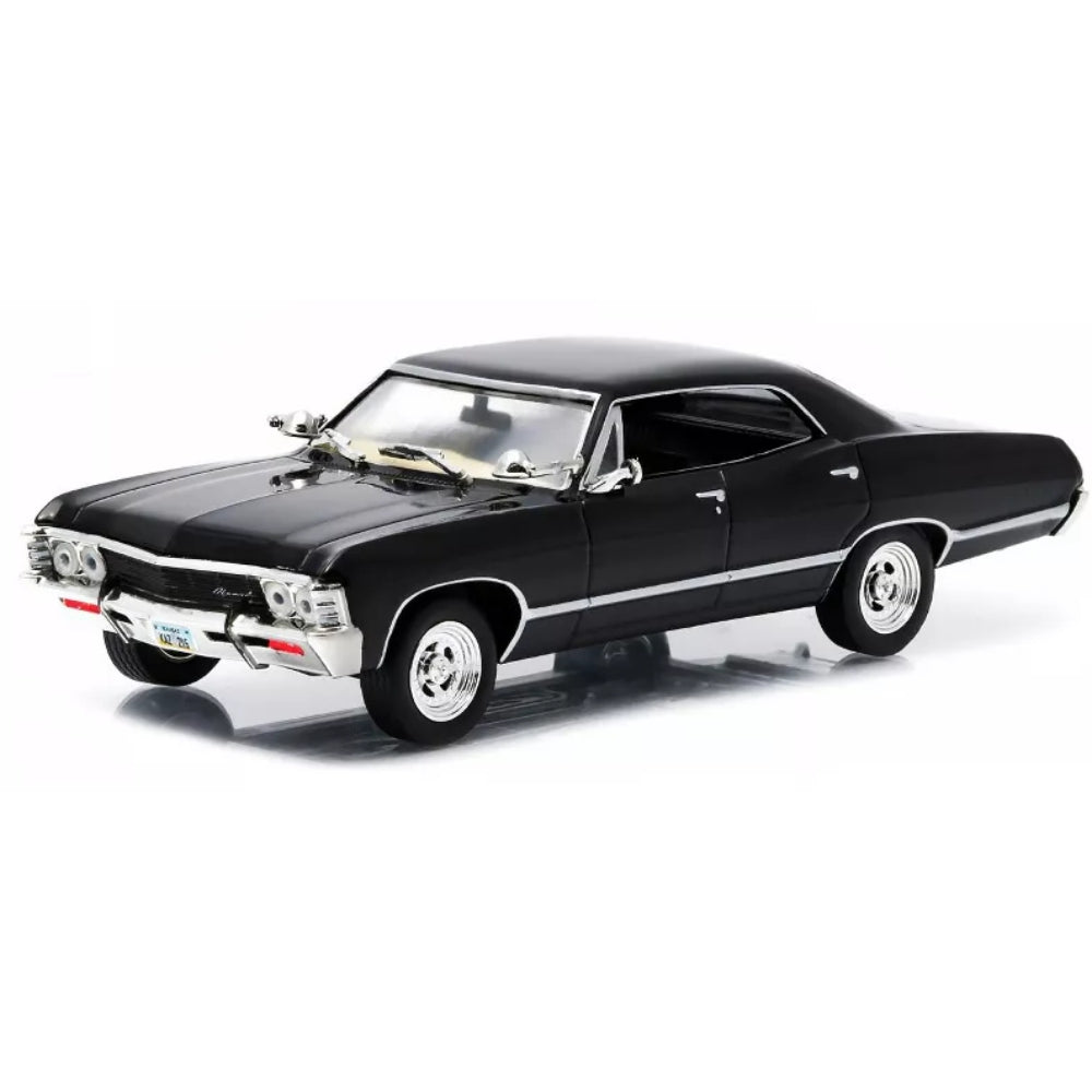 Greenlight 1967 Chevrolet Impala Sport Sedan Tuxedo Black 1/43 Diecast Model Car