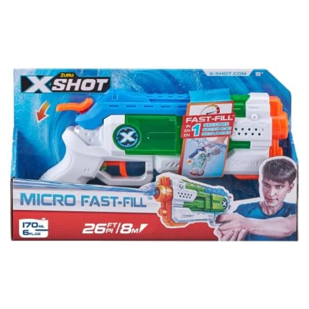 ZURU X-Shot Water Warfar Micro Water Blaster – Small Water Gun (11″) for Outdoor Water Play