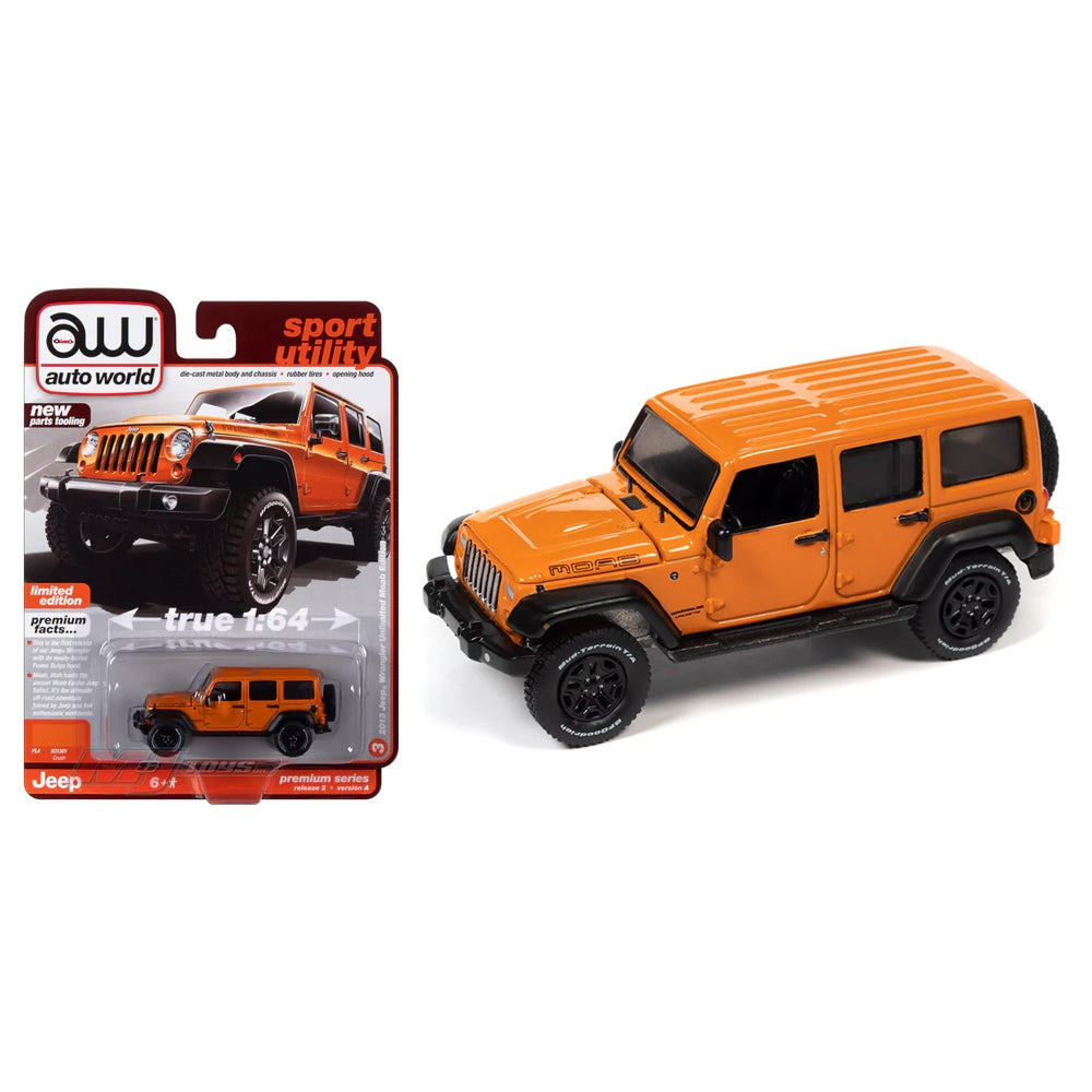Auto World 1:64 2013 Jeep Wrangler Unlimited Moab Edition – Crush Orange