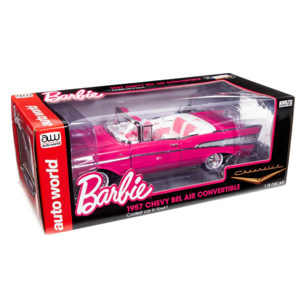 Auto World 1:18 Barbie 1957 Chevrolet Bel Air Convertible – Pink