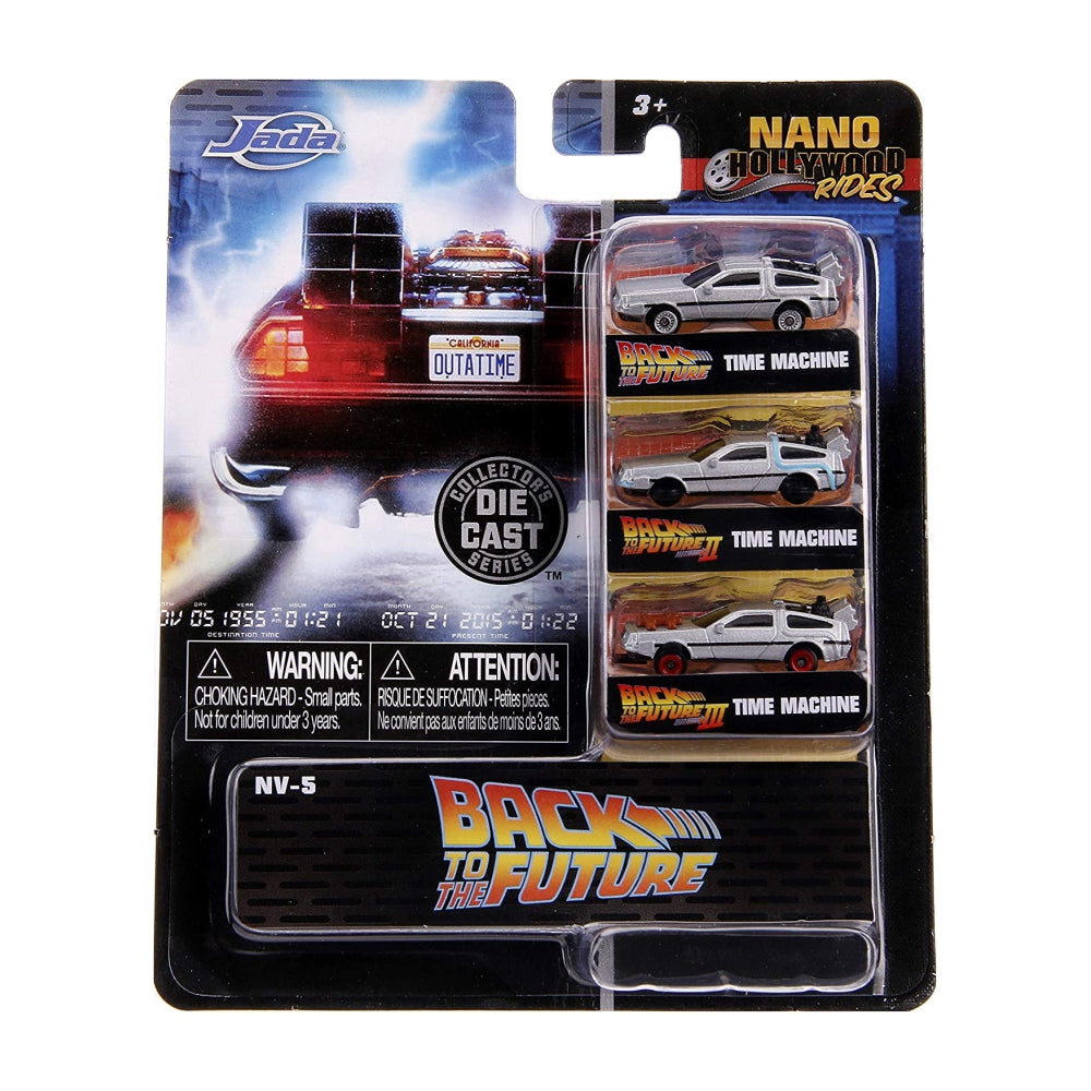 Back to The Future 1.65" Nano 3-Pack Die-cast Cars