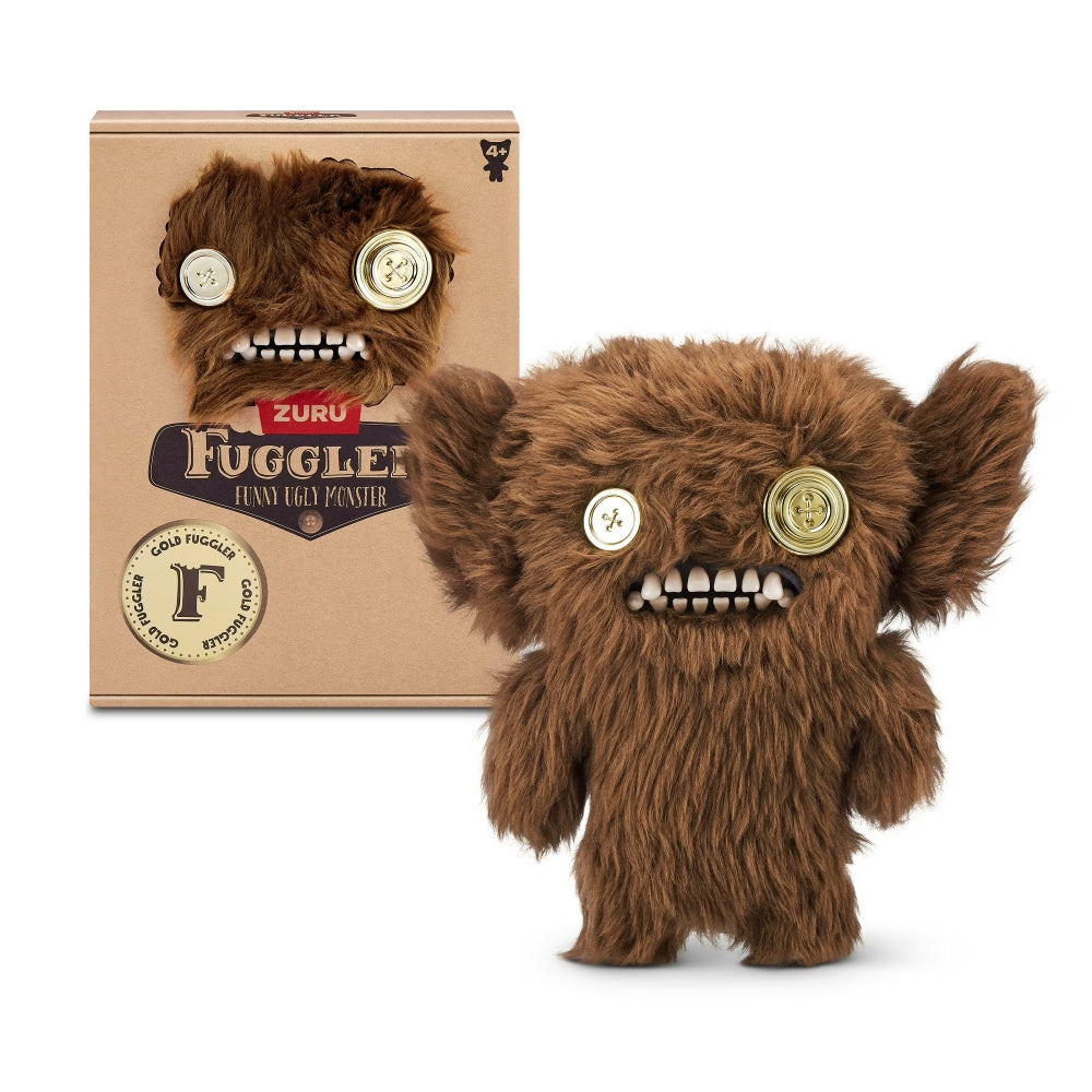 Fuggler Gold Fuggs Grumpy Grumps 9” Plush Toy | Funny Ugly Monster Collectible by ZURU