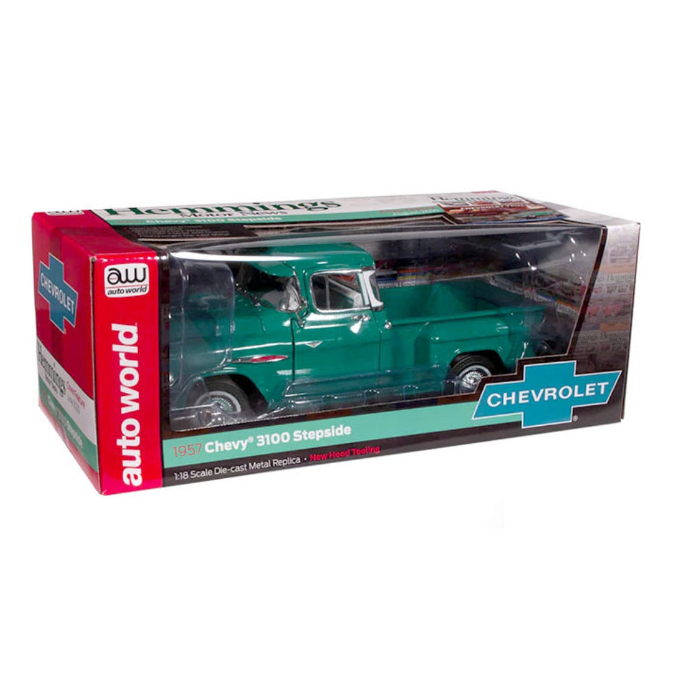 Auto World 1:18 1957 Chevrolet 3100 Stepside – Green