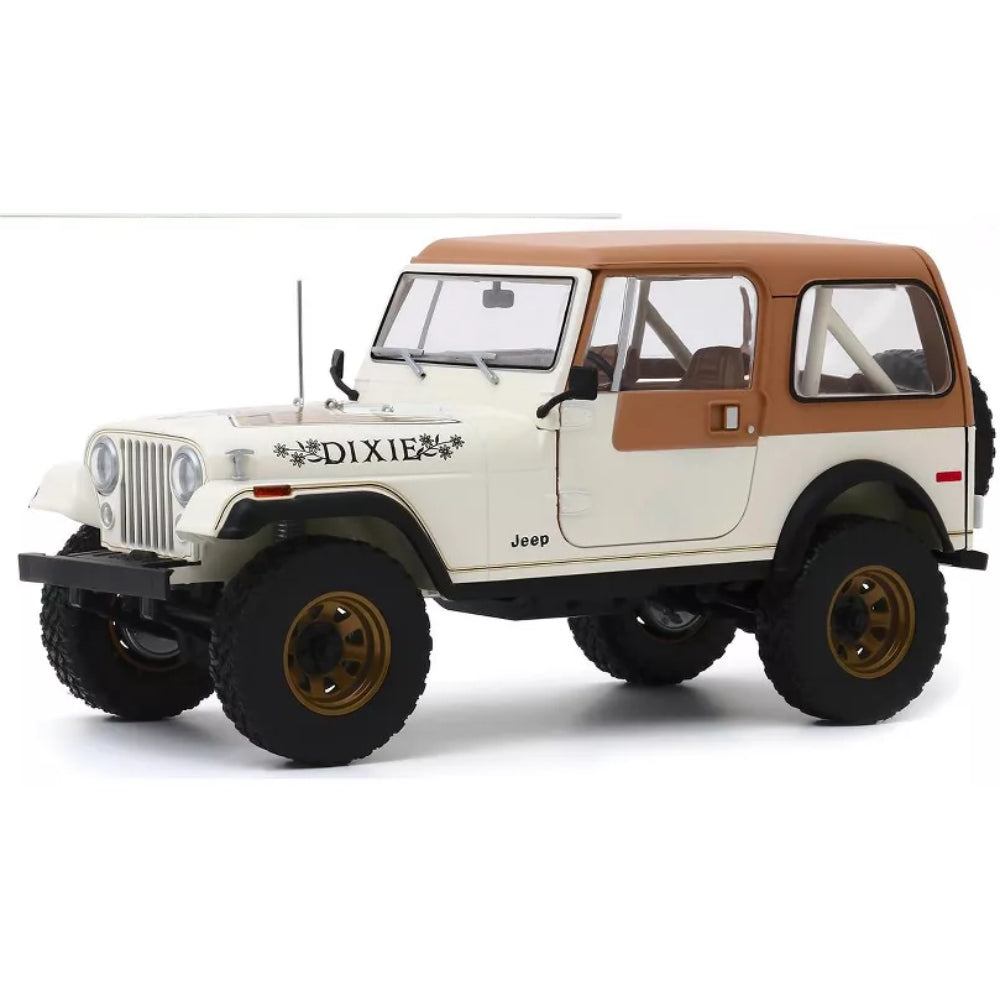 Greenlight 1979 Jeep CJ-7 Golden Eagle "Dixie" Cream 1/18 Diecast Model Car