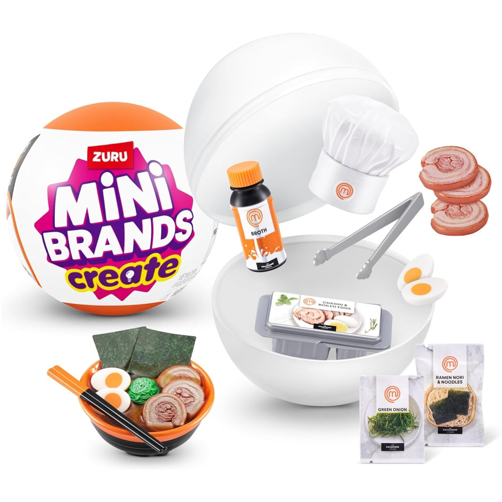 Mini Brands Create MasterChef Series 1 Capsule – ZURU Real Miniature MasterChef Collectible Toy (Mystery Capsule)