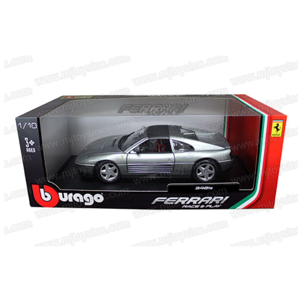 Bburago 1:18 Ferrari Race & Play – Ferrari 348 TS (grey)