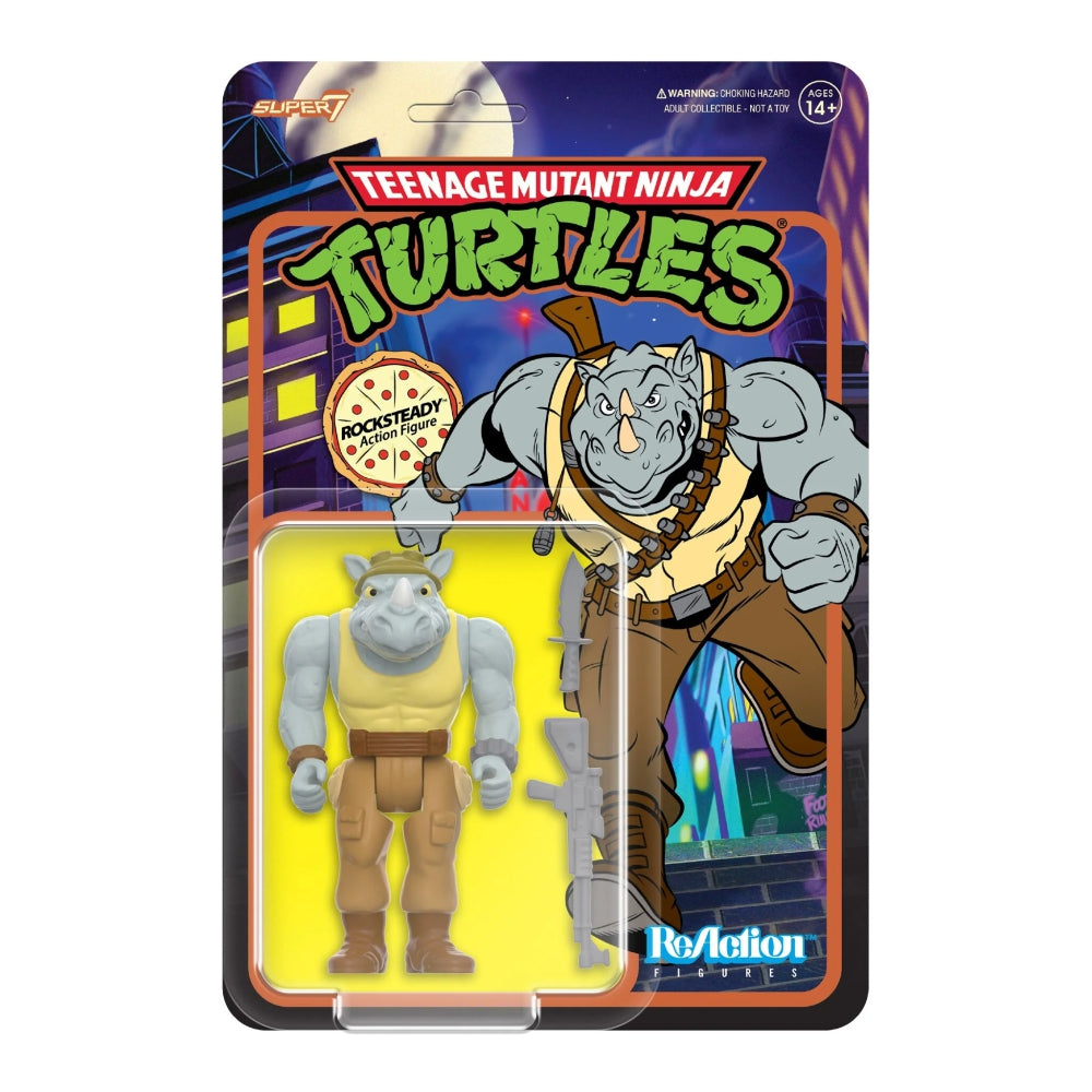 Teenage Mutant Ninja Turtles ReAction Figures Wave 8 Rocksteady (Cartoon)