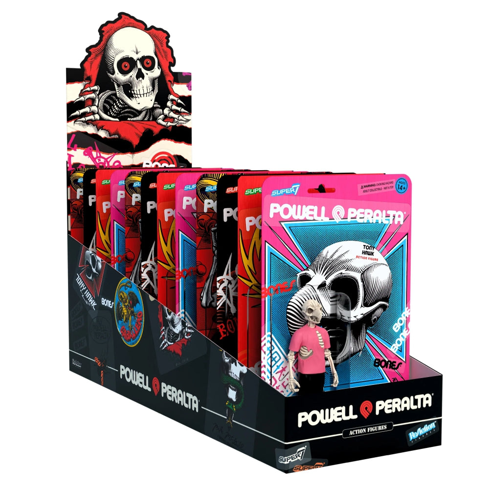 Powell ReAction Figure Wave 2 PDQ Retail Display (12 Figures)