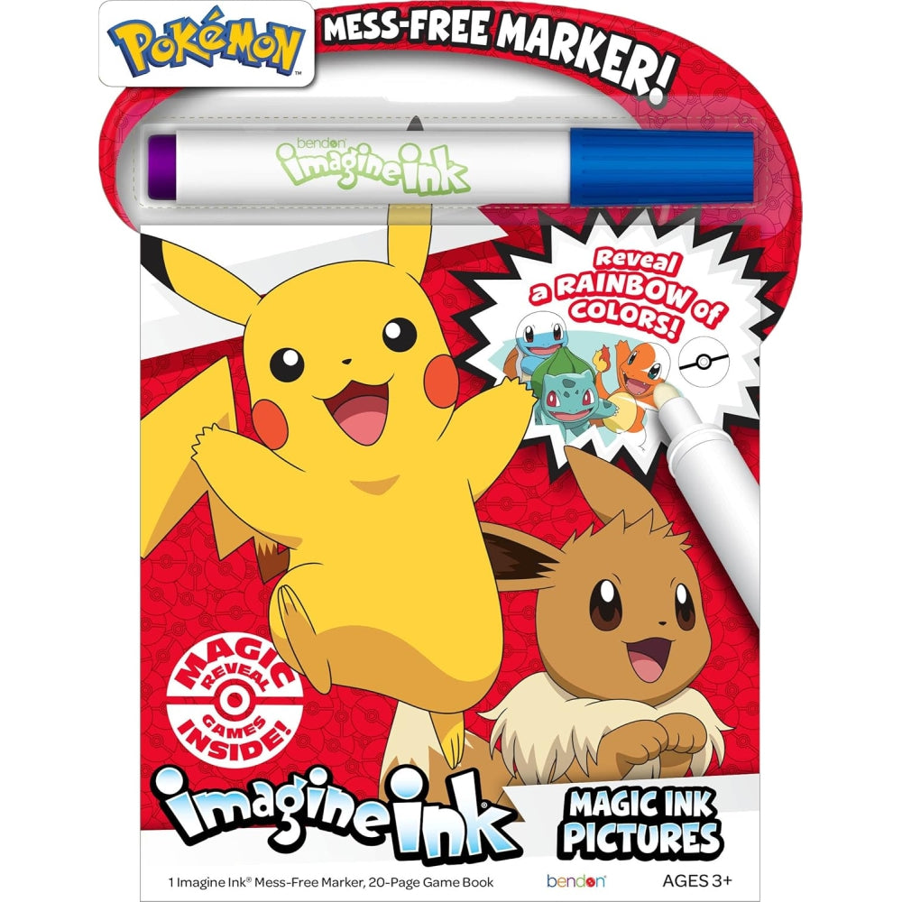 Bendon Imagine Ink PokÃ©mon Magic Ink Coloring & Game Book â€“ (Assorted PokÃ©mon Fun)