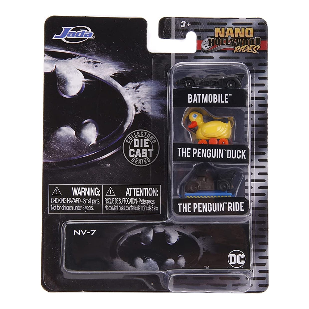 Jada Toys Nano Hollywood Rides Batman Returns Batmobile 3 Pack