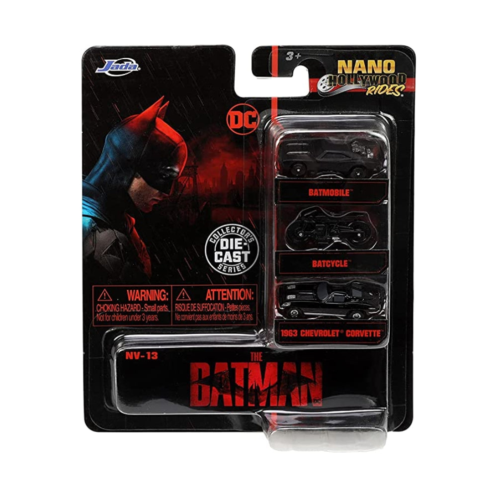 Jada Toys The Batman 1.65" Scale Nano Hollywood Rides 3 Pack
