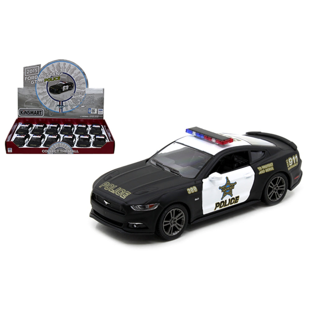 Kinsmart 1:38 2015 Ford Mustang GT Police 5″ (KT5386DP)