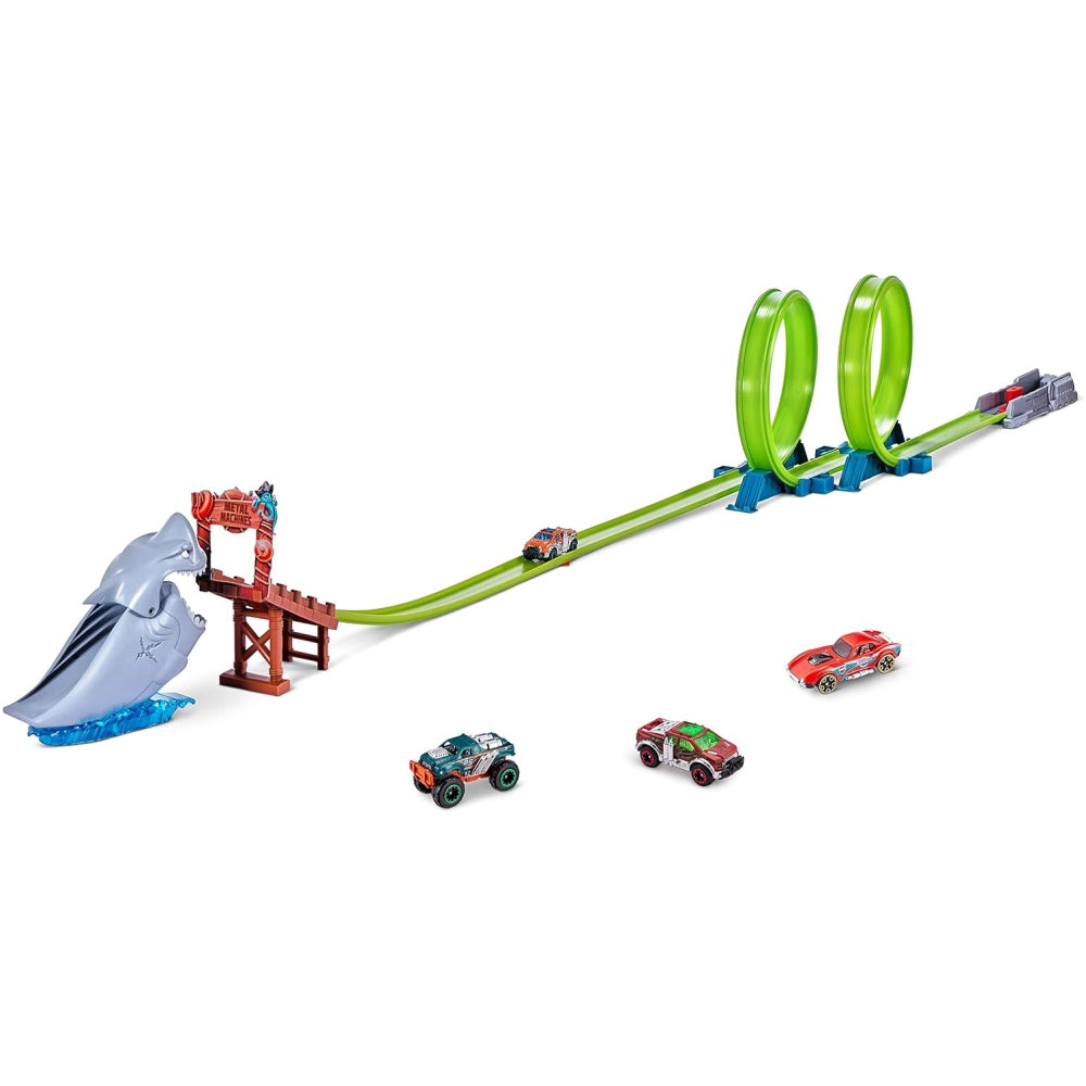 ZURU Metal Machines 6760 Shark Attack Playset – Fun Mini Track & Shark Action Toy