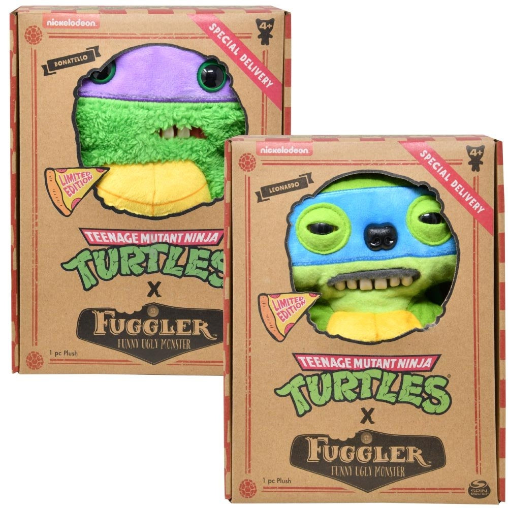 ZURU Fuggler x TMNT Limited Edition Plush — Donatello or Leonardo (Assorted) | Funny Ugly Monster Collectible