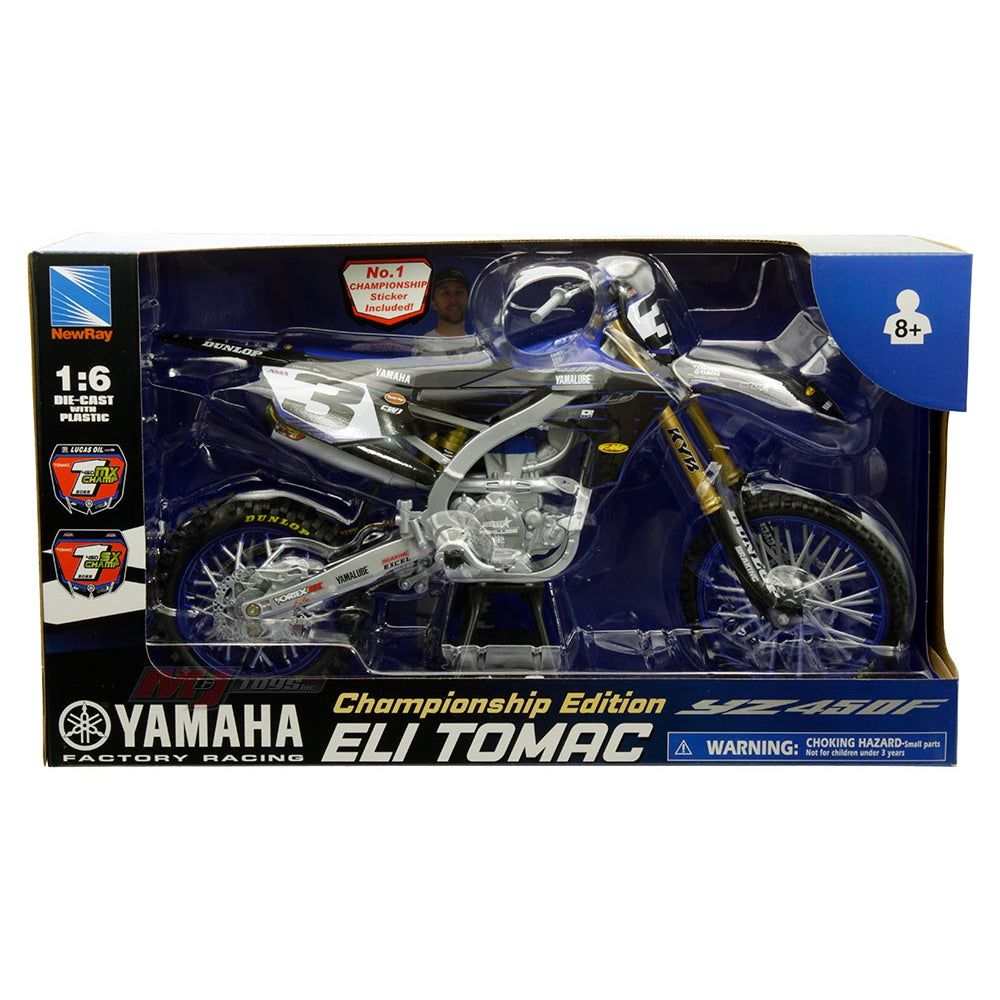 New Ray 1:6 Yamaha Factory Racing Championship Edition YZ450F #3 Eli Tomac