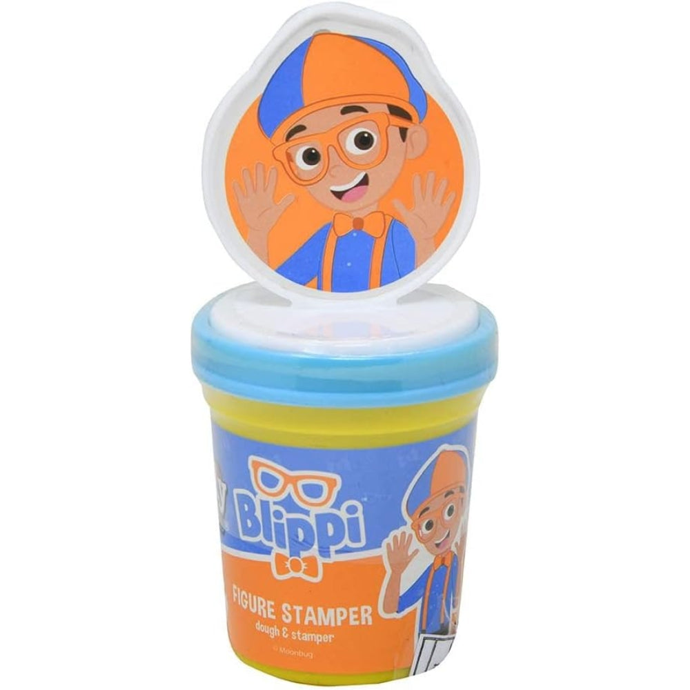 Blippi Molded Figure Stamper & Dough Creativity Playset â€“ Assorted Kids Toy