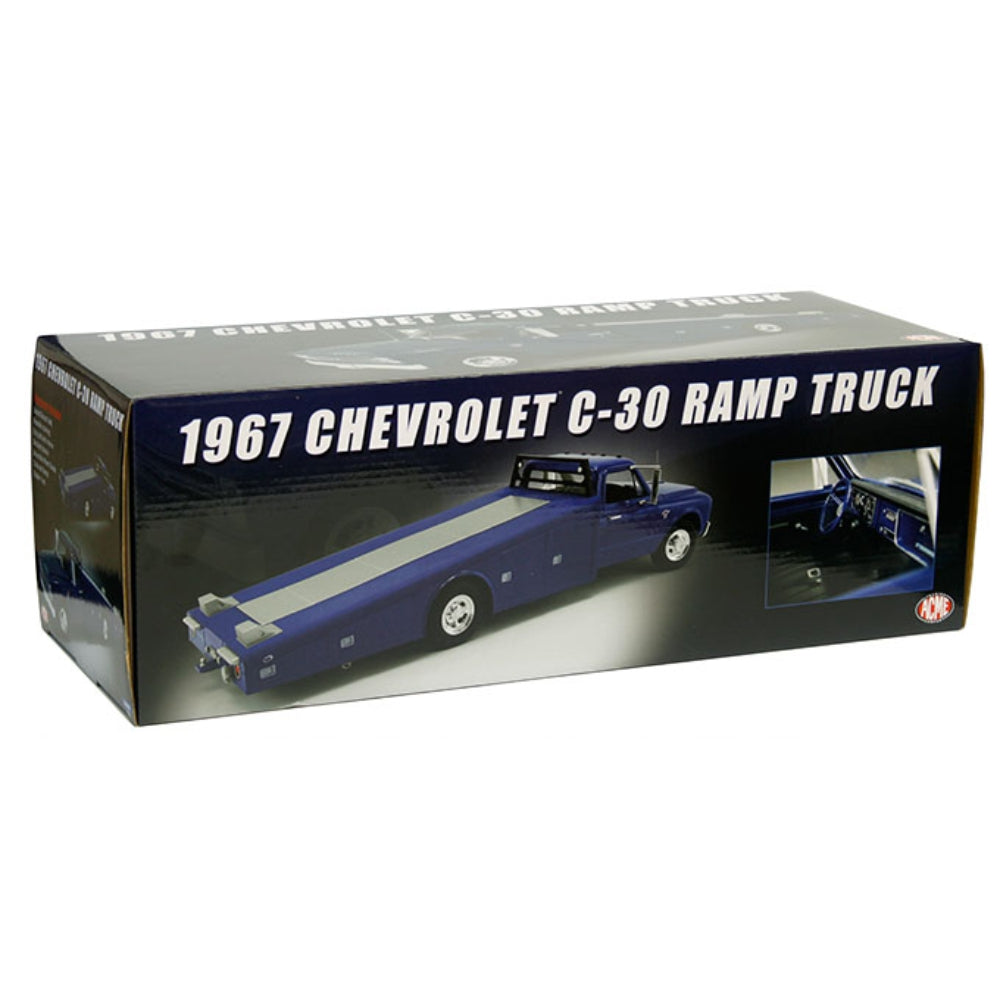 ACME 1:18 1967 Chevrolet C-30 Ramp Truck Goodyear (Blue/White)