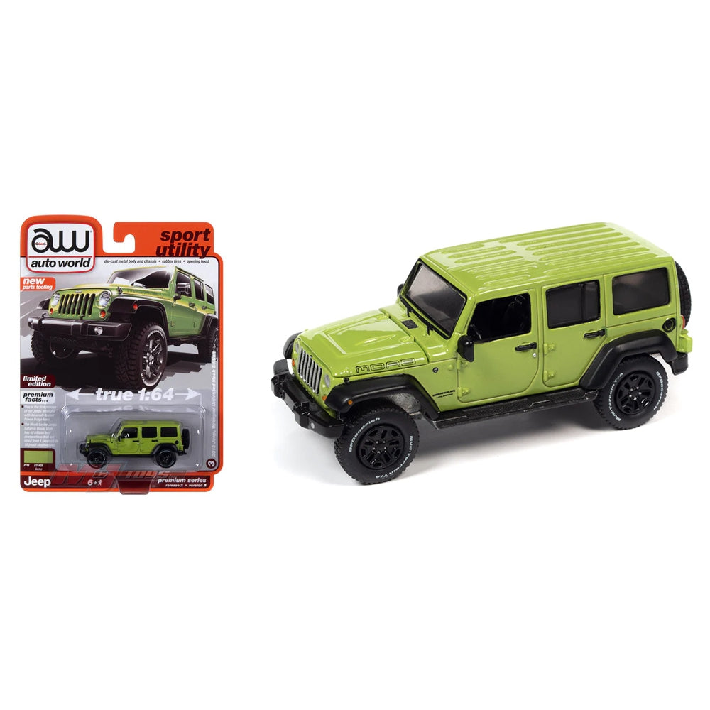 Auto World 1:64 2013 Jeep Wrangler Unlimited Moab Edition – Gecko Green
