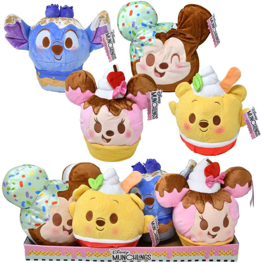 Disney Munchlings Squeeze-A-Munch Large Scented Plush — Assorted Disney Characters (Sweet Treat Theme)