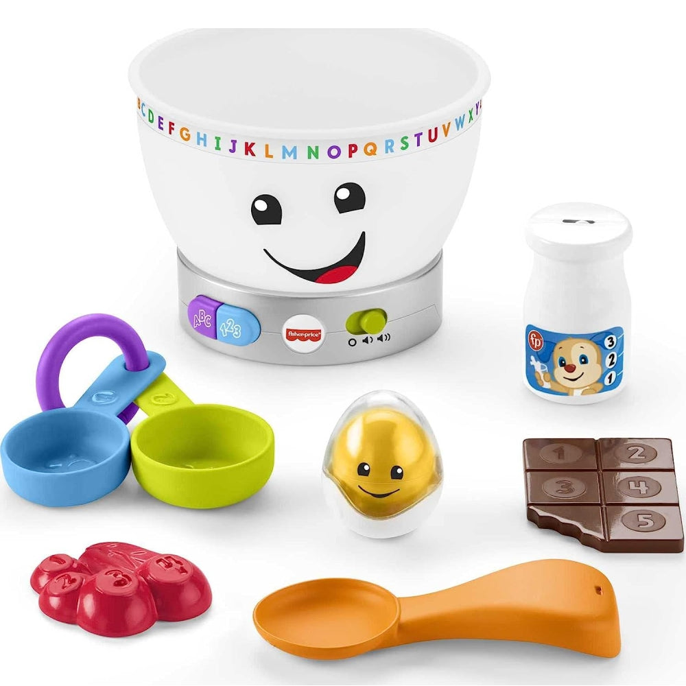 Fisher-Price Baby Learning Toy Magic Color Mixing Bowl With Pretend Food Music &amp; Lights