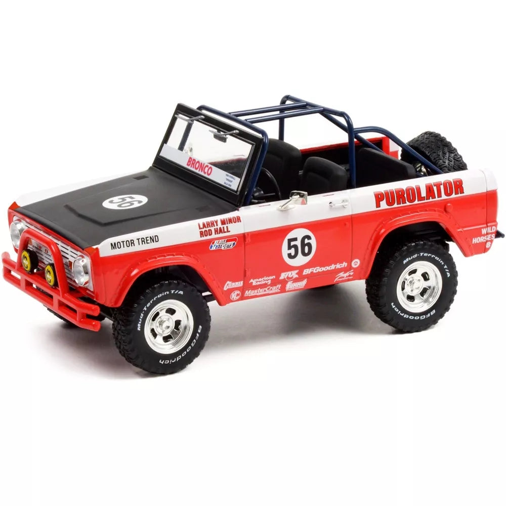 Greenlight 1969 Ford Baja Bronco #56 &quot;Purolator&quot; Tribute Edition &quot;Artisan Collection&quot; 1/18 Diecast Model Car