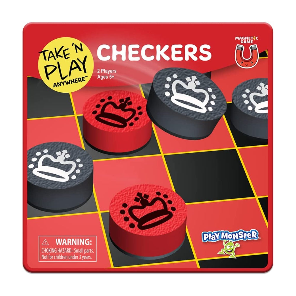 Take &#39;N Play Anywhere Checkers Magnetic Travel Game Fun on The Go! - Ages 4+