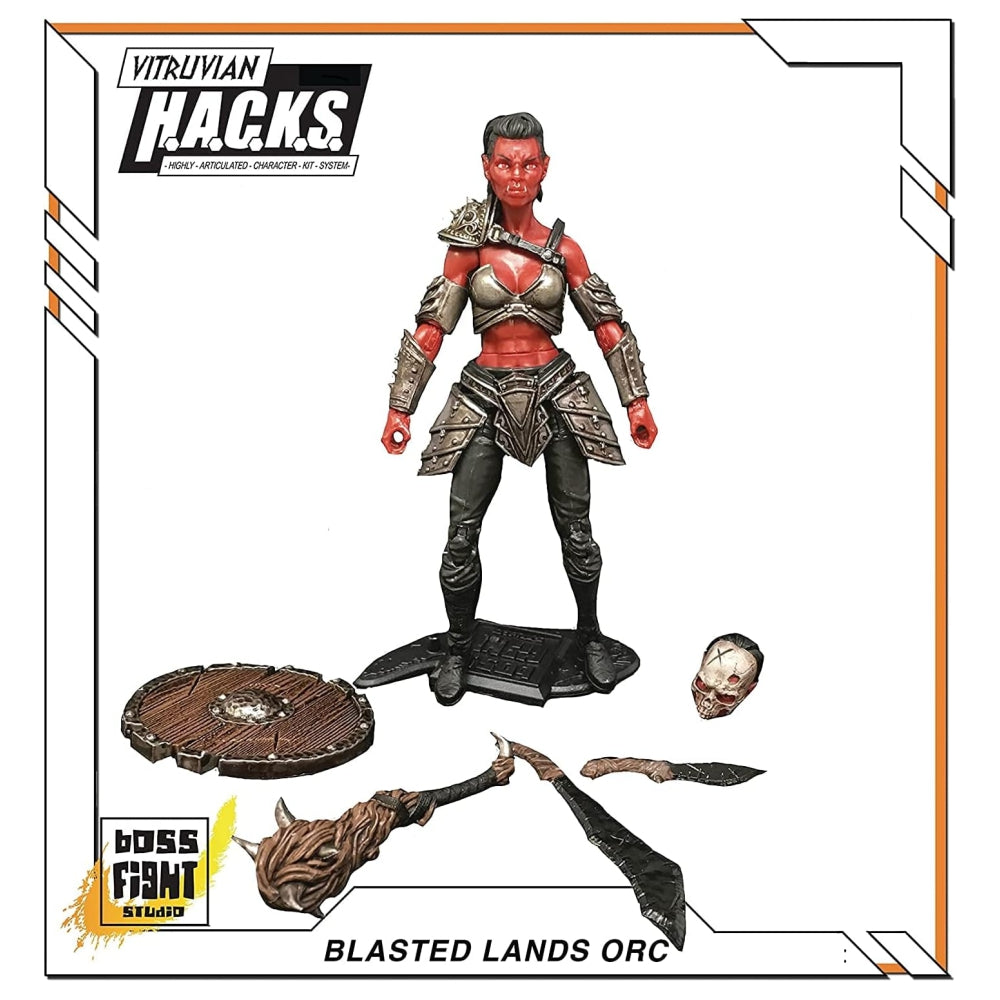 Boss Fight Studio Vitruvian Hacks: Female Blasted Lands Orc Action Figure