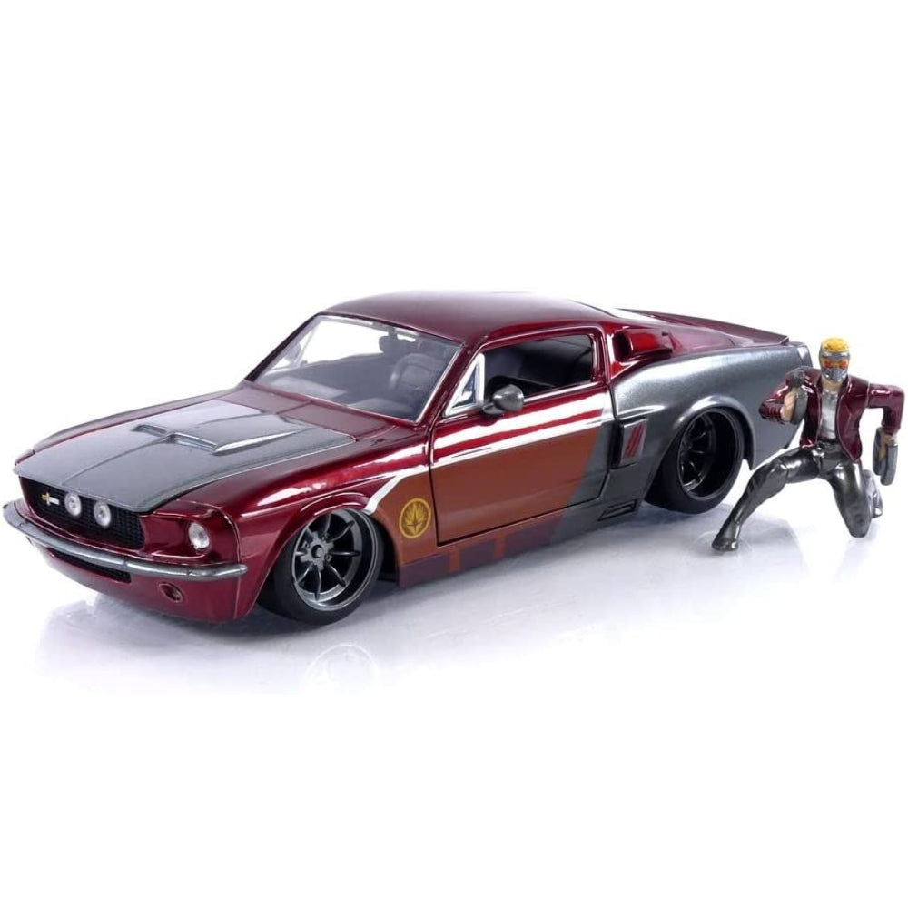 Jada Toys Marvel Guardians of The Galaxy 1:24 1967 Shelby GT500 Die-cast Car with 2.75" Star-Lord Figure