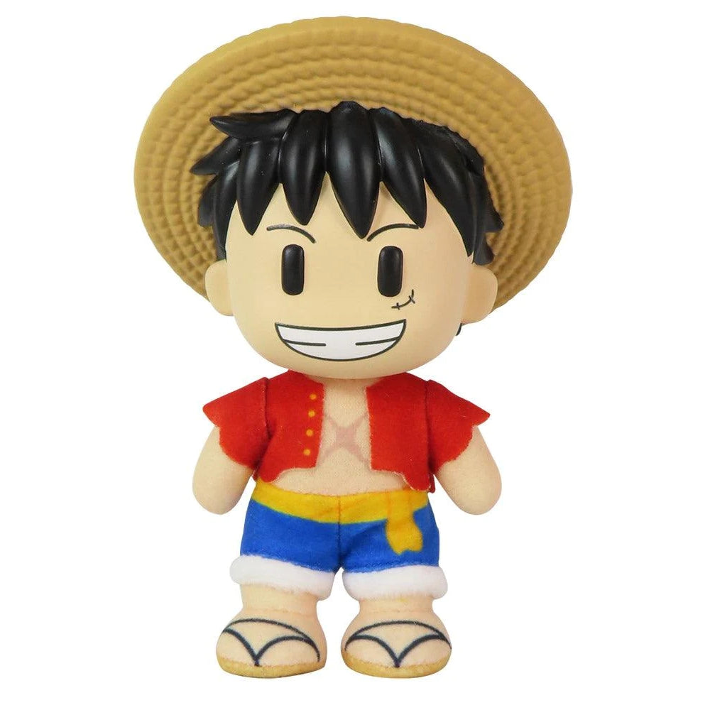 GE ONE PIECE - LUFFY AFTER 2 YEARS PLASTIC HEAD MOVABLE VER PLUSH 4.5"H