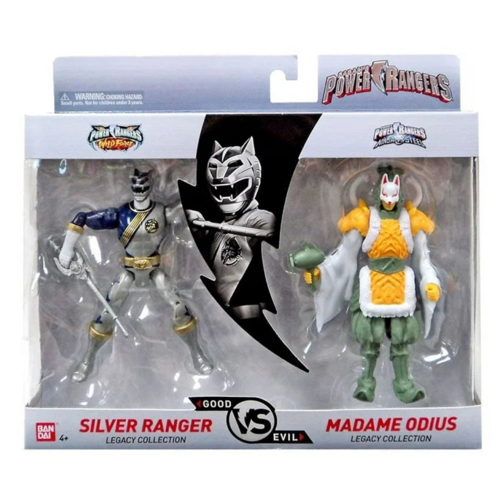 Power Rangers Good Vs. Evil Silver Ranger &amp; Madame Odius Action Figure 2-Pack