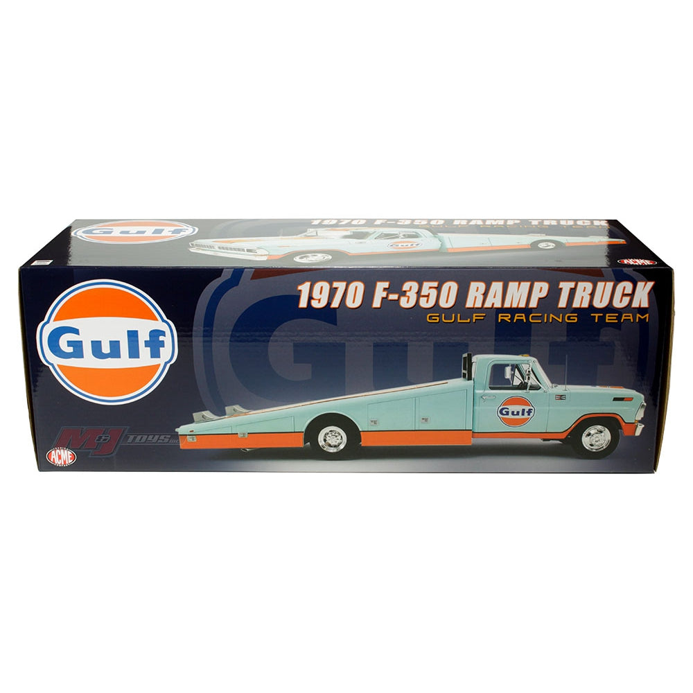 ACME 1:18 1970 Ford F-350 Ramp Truck – Gulf Racing Team
