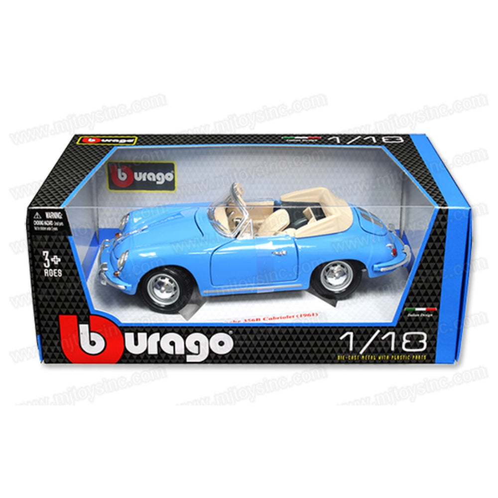 Bburago 1:18 1961 Porsche 356B Cabriolet – Gold Series