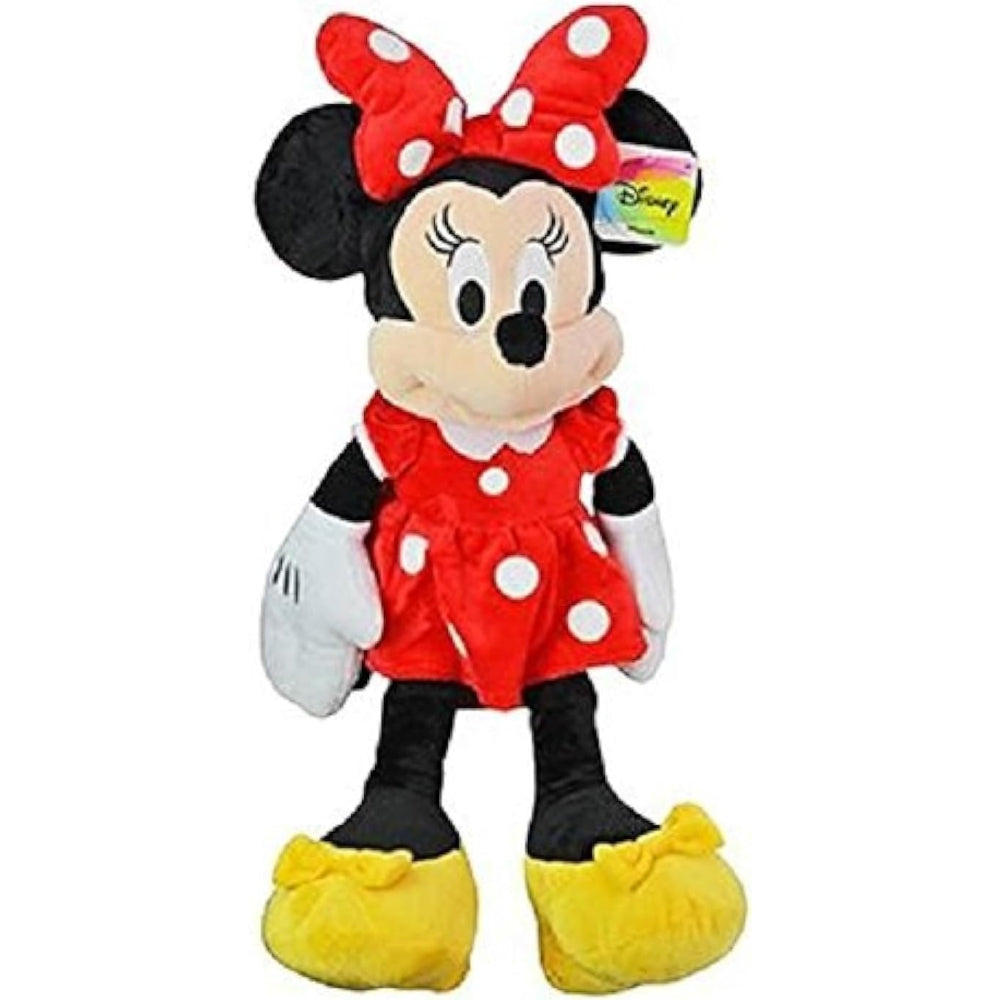 Disney Minnie Mouse Plush Toy – 25.5” Soft Stuffed Character Doll (Red Dress)