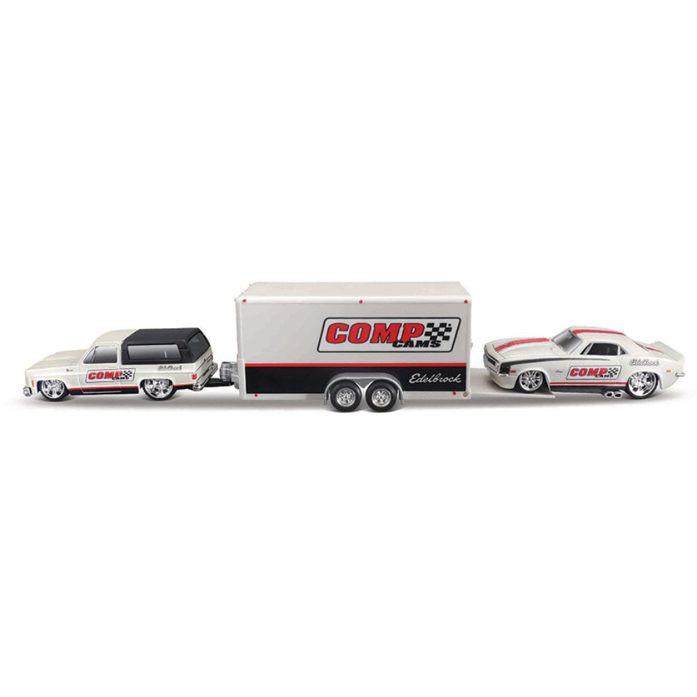 Maisto 1:64 1979 Chevrolet KS Blazer / 1969 Chevrolet Camaro / Enclosed Trailer – Team Haulers