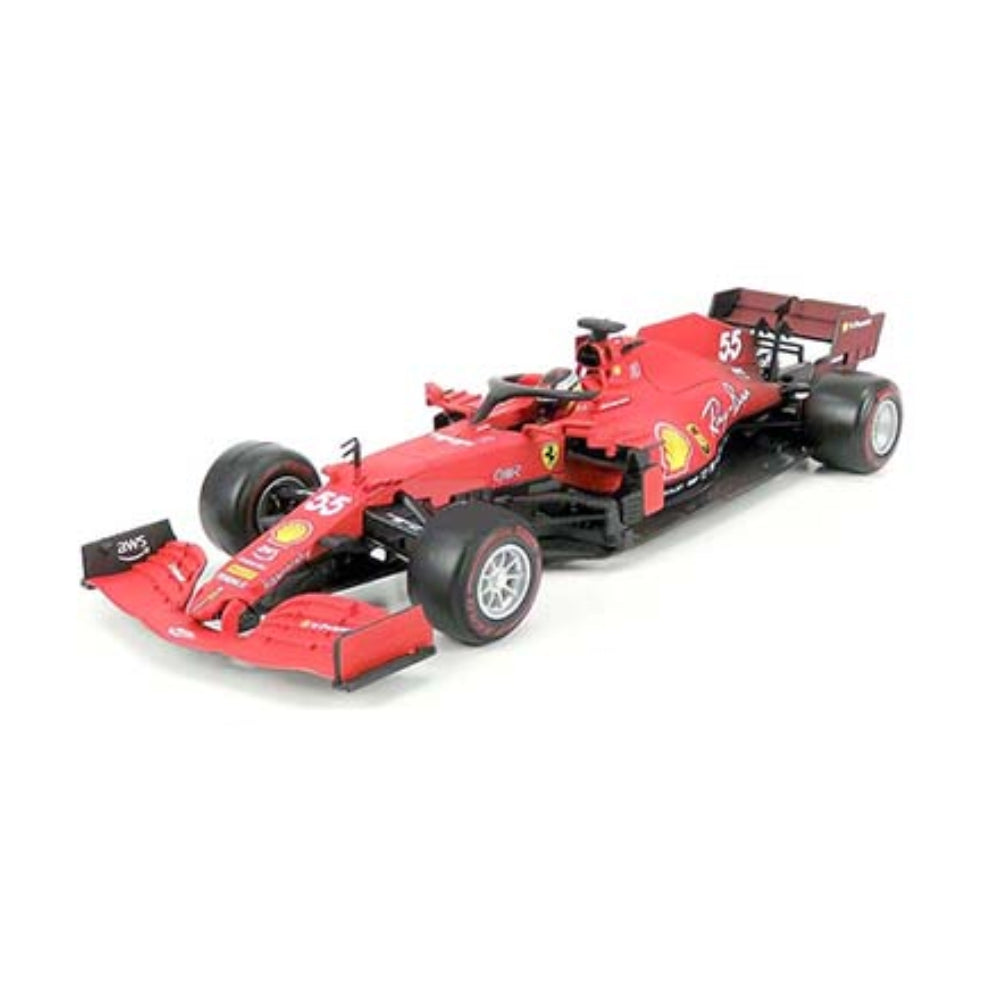 Bburago 1:18 2021 Ferrari SF21 Carlos Sainz #55 – Scuderia Ferrari Racing