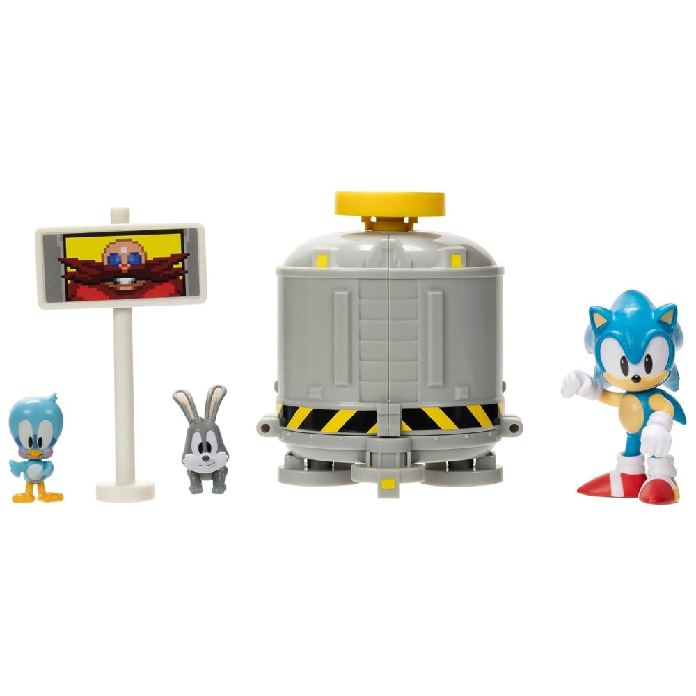 Sonic The Hedgehog 2.5" Level Clear Diorama with Sonic, flicky & Pocky