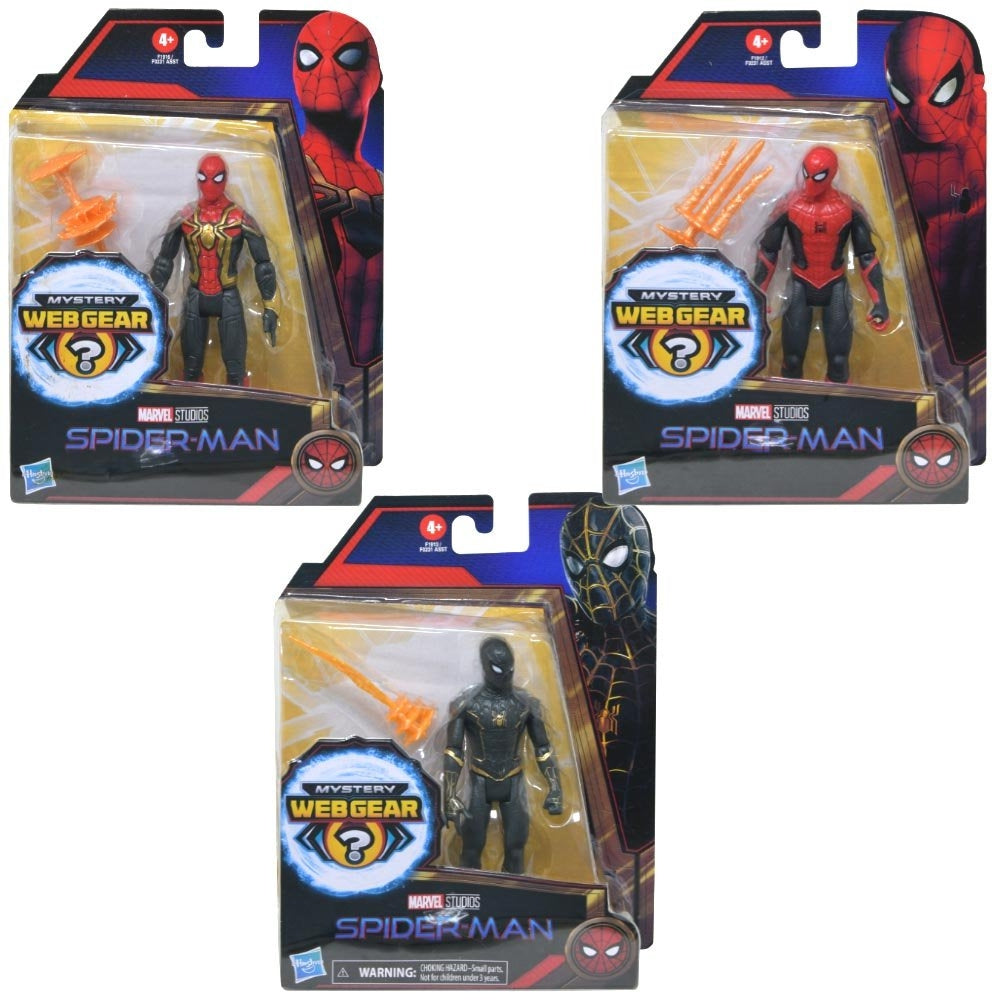 Marvel Spider-Man Mystery Web Gear 6" Action Figure — Assorted Suits with Surprise Web Accessory (Ages 4+)