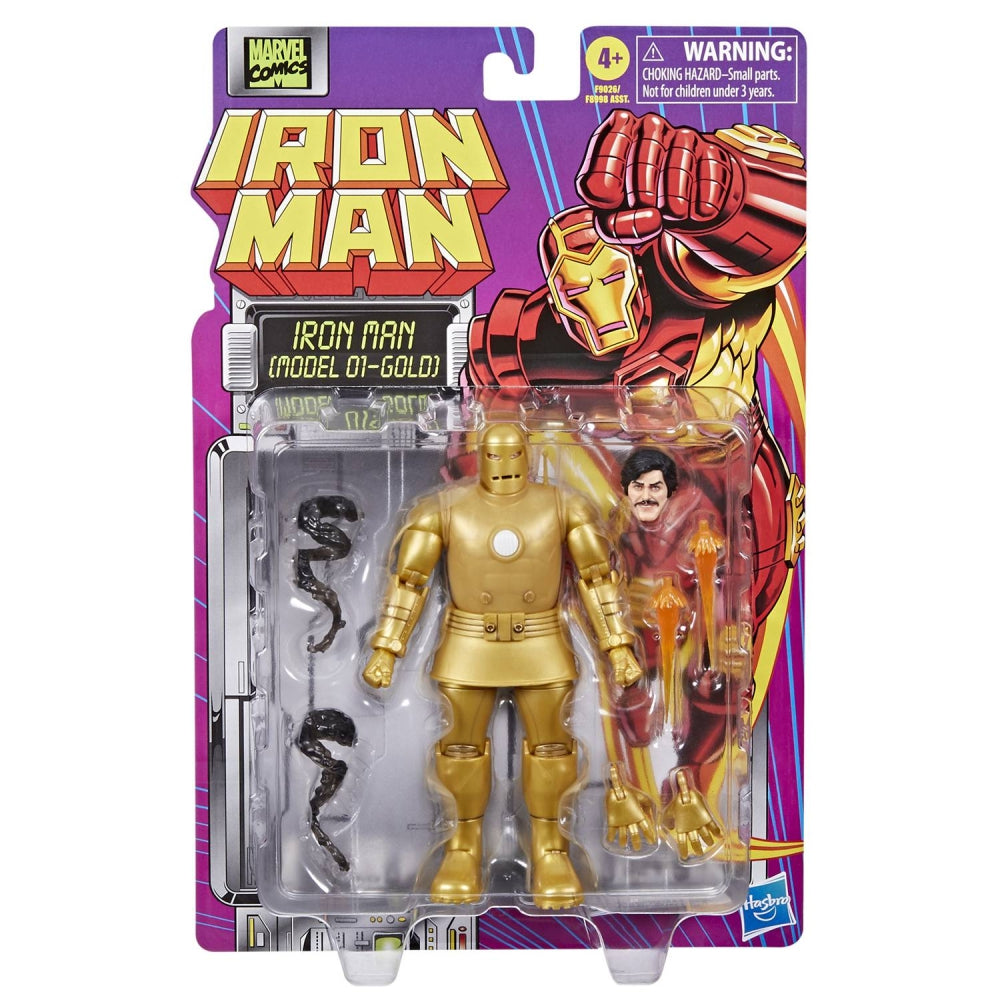 Iron Man Legends Retro 6In Model 01-Gold Af
