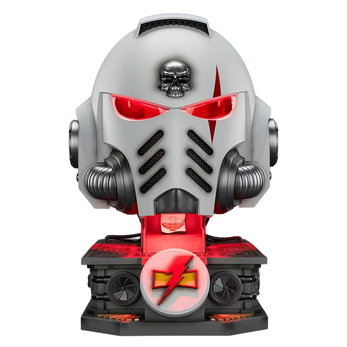 Joy Toy Warhammer 40K White Scars MKX Helmet with Stand 1:1 Scale Light-Up Prop Replica