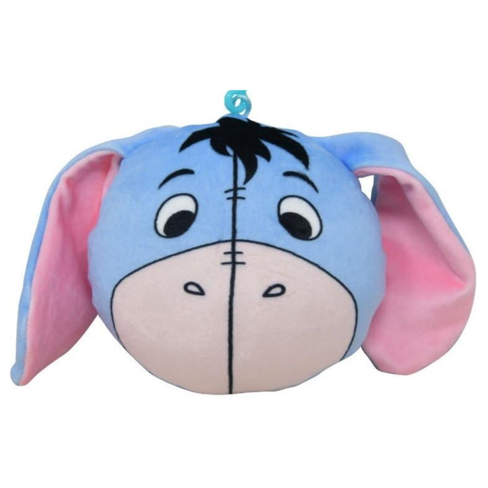 Disney Eeyore 6” Plush Head Zipper Pull – Clip-On Soft Toy Accessory with Mini Zipper Pouch