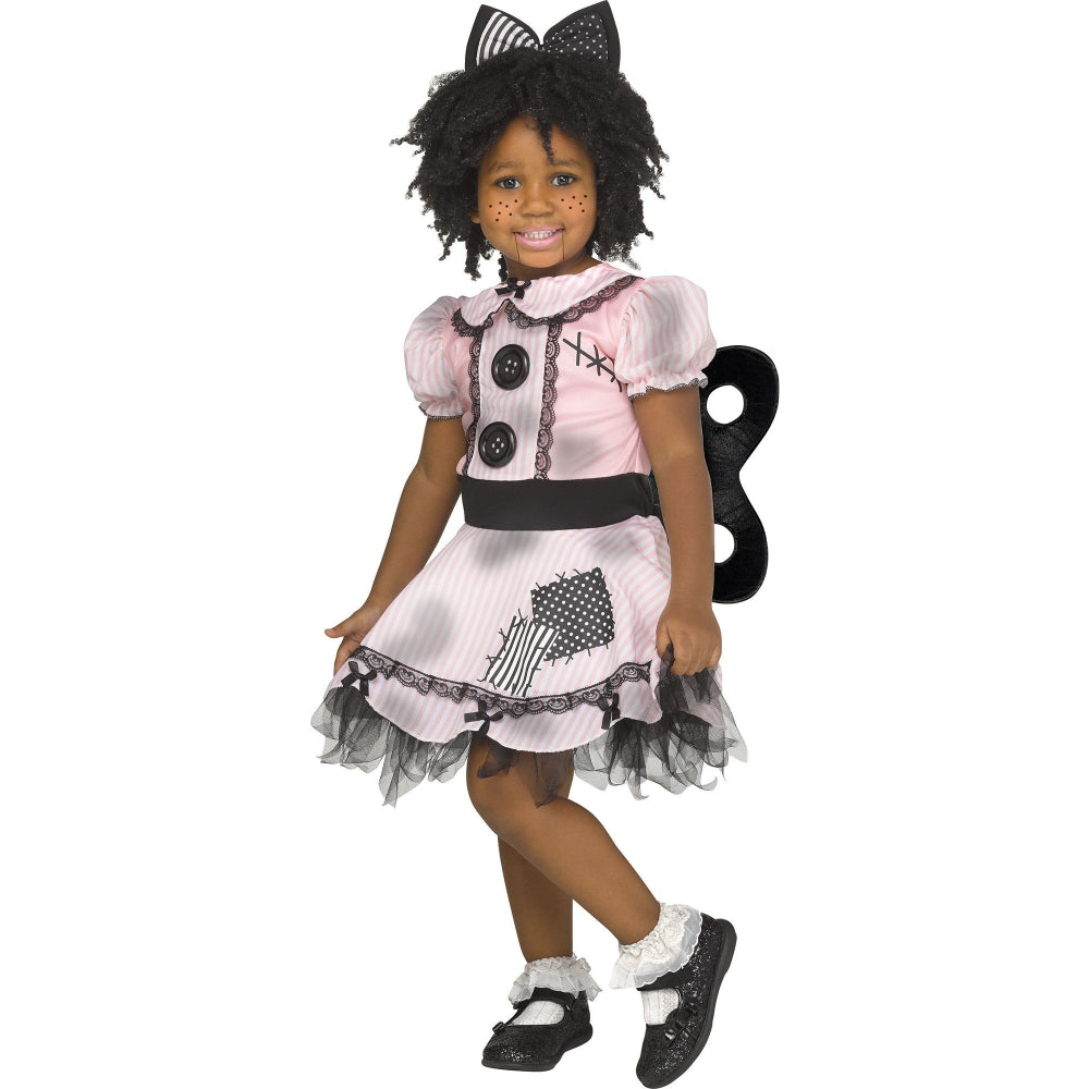 Fun World Toddler Wind-Up Dolly Costume, 3T-4T