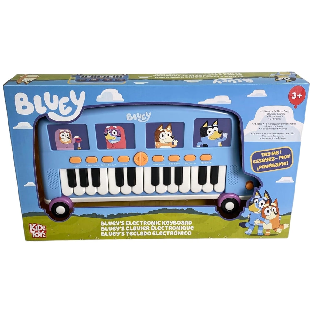 Bluey Bus Electronic Keyboard – Learn to Play Piano Music Toy for Kids & Preschoolers (Ages 3+)
