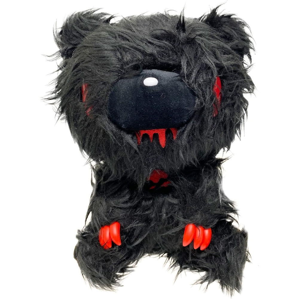 GEE Gloomy Bear - Black Gloomy Bear Sitting Pose Long Hair Fur Plush 7" H