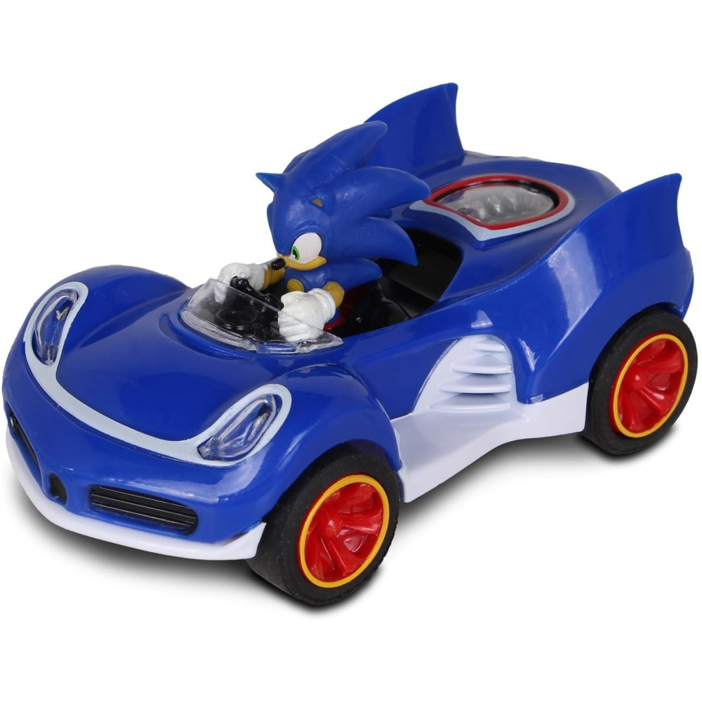 NKOK Sonic the Hedgehog All-Stars Racing Transformed Pull Back Racer â€“ Sonic Licensed Toy Car